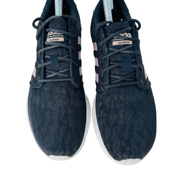 Adidas Cloudfoam QT Racer Running Shoes Sneakers AC8247 Black Womens Size 6.5 - Picture 3 of 10